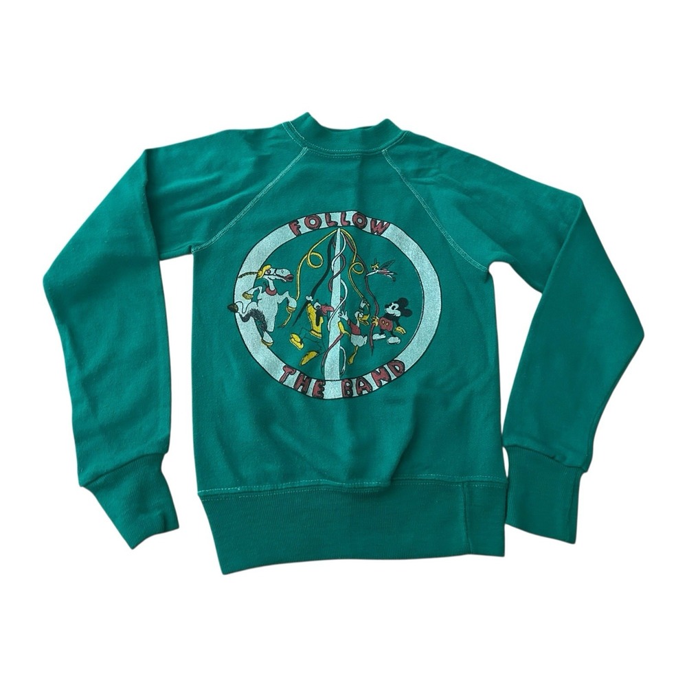 Vintage Kids Sweatshirt Follow The Band Size S Mickey